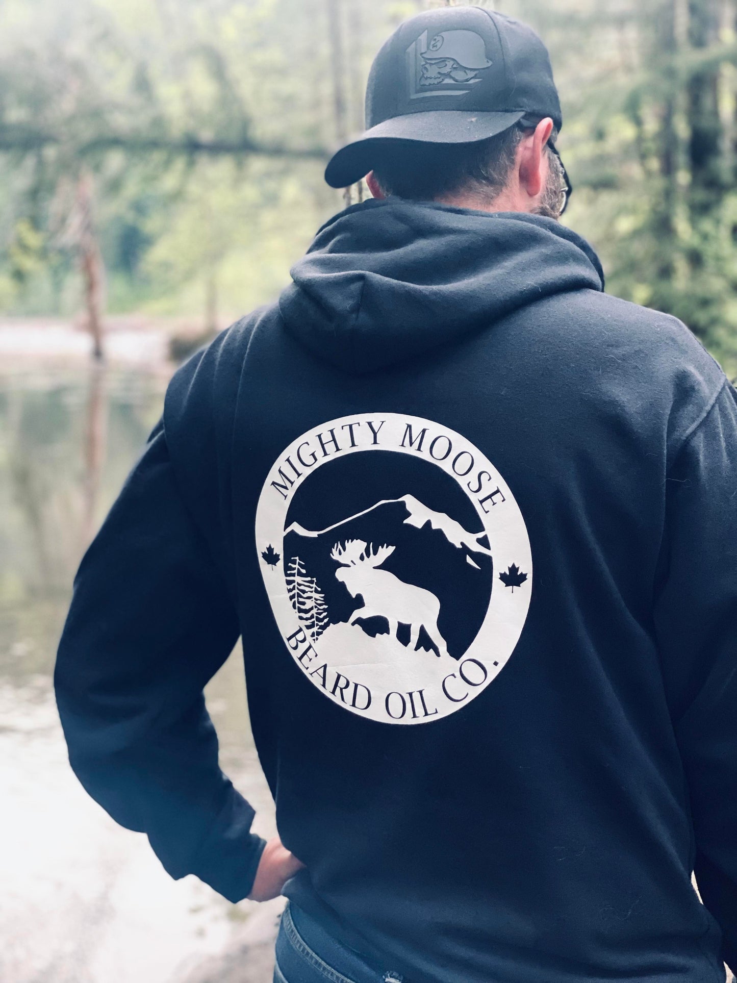 Mighty Moose Beard Oil Co. Canadian made hoodie